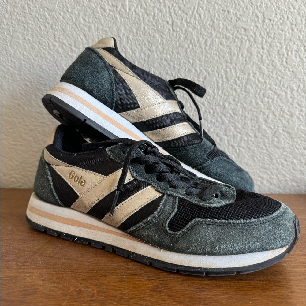 Gola Sneakers Forest Green and Gold size 6 women’s
